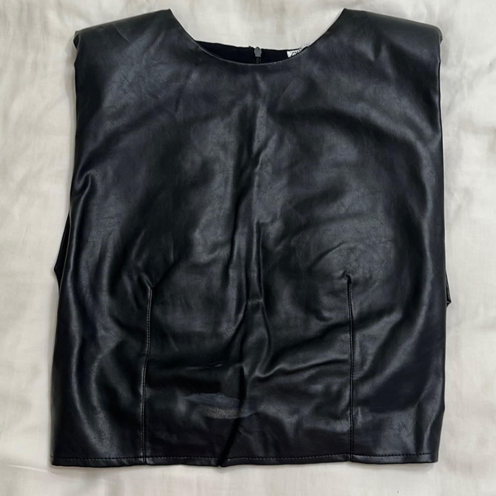 ZARA eco leather Top